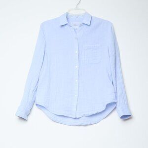 Rails Ellis Gauze 100% Cotton Button Down Relaxed Timeless Casual Shirt Bluebell